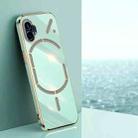 For Nothing Phone 1 XINLI Straight 6D Plating Gold Edge TPU Phone Case(Mint Green) - 1