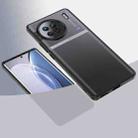 For vivo X90 Armor Clear TPU Hard PC Phone Case(Matte Black) - 1