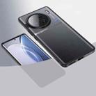 For vivo X90 Pro+ Armor Clear TPU Hard PC Phone Case(Matte Black) - 1