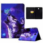 For Samsung Galaxy Tab A 8.0 T350 Electric Pressed TPU Smart Leather Tablet Case(Butterfly Wolf) - 1