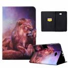 For Samsung Galaxy Tab A 10.1 T580 Electric Pressed TPU Smart Leather Tablet Case(Lion King) - 1