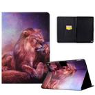 For Amazon Kindle Fire HD 10 2021 Electric Pressed TPU Smart Leather Tablet Case(Lion King) - 1