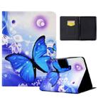 For Amazon Kindle Paperwhite 4/3/2/1 Electric Pressed TPU Smart Leather Tablet Case(Blue Butterfly) - 1