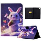 For Lenovo Tab M10 Plus 3rd Gen Electric Pressed TPU Smart Leather Tablet Case(Strawberry Bunny) - 1