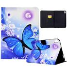 For iPad mini 6 / mini 2024 Electric Pressed TPU Smart Leather Tablet Case(Blue Butterfly) - 1