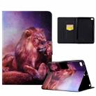 For iPad 5 / 6 / 8 / 9 Electric Pressed TPU Smart Leather Tablet Case(Lion King) - 1