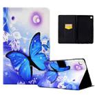 For iPad 10.2 / Air 10.5 2019 / Pro 10.5 2017 Electric Pressed TPU Smart Leather Tablet Case(Blue Butterfly) - 1