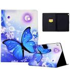 For Lenovo Tab M10 FHD REL Electric Pressed TPU Smart Leather Tablet Case(Blue Butterfly) - 1