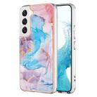 For Samsung Galaxy S23+ 5G Electroplating IMD TPU Phone Case(Blue Marble) - 1