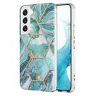 For Samsung Galaxy S23 5G Electroplating IMD Splicing Dual-side Marble TPU Phone Case(Blue) - 1