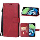 For Realme V23i Leather Phone Case(Red) - 1