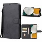 For Samsung Galaxy A34 5G Leather Phone Case(Black) - 1