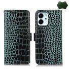 For Honor 80 SE Crocodile Top Layer Cowhide Leather Phone Case(Green) - 1