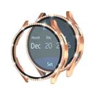 For Samsung Galaxy Watch4 Classic 42mm Single Row Diamond Electroplated PC Watch Case(Rose Gold) - 1