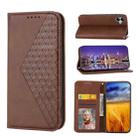 For Samsung Galaxy A04e Cubic Grid Calf Texture Magnetic Leather Phone Case(Brown) - 1