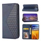 For Xiaomi Poco C40 Cubic Grid Calf Texture Magnetic Leather Phone Case(Blue) - 1