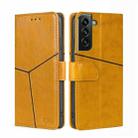 For Samsung Galaxy S23+ 5G Geometric Stitching Horizontal Flip Leather Phone Case(Yellow) - 1
