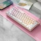 AULA F3061 Wired Mini RGB Backlit Mechanical Keyboard(White+Pink) - 1