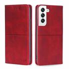 For Samsung Galaxy S23 5G Cow Texture Magnetic Horizontal Flip Leather Phone Case(Red) - 1