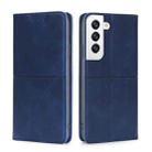 For Samsung Galaxy S23 5G Cow Texture Magnetic Horizontal Flip Leather Phone Case(Blue) - 1