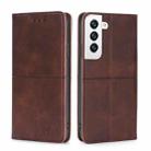 For Samsung Galaxy S23 5G Cow Texture Magnetic Horizontal Flip Leather Phone Case(Dark Brown) - 1