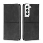 For Samsung Galaxy S23+ 5G Cow Texture Magnetic Horizontal Flip Leather Phone Case(Black) - 1