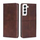 For Samsung Galaxy S23+ 5G Cow Texture Magnetic Horizontal Flip Leather Phone Case(Dark Brown) - 1