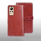 For Infinix Note 12 idewei Crocodile Texture Leather Phone Case(Red) - 1