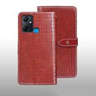 For Infinix Smart 6 Plus idewei Crocodile Texture Leather Phone Case(Red) - 1