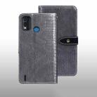 For Nokia G11 Plus idewei Crocodile Texture Leather Phone Case(Grey) - 1