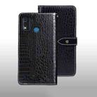 For Nokia G11 Plus idewei Crocodile Texture Leather Phone Case(Black) - 1