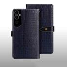 For Tecno Pova Neo 2 idewei Crocodile Texture Leather Phone Case(Dark Blue) - 1