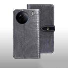 For vivo X90 idewei Crocodile Texture Leather Phone Case(Grey) - 1