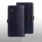 For Alcatel 1 Ultra idewei Crocodile Texture Leather Phone Case(Dark Blue) - 1