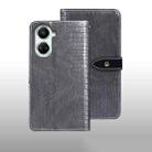 For Huawei nova 10 SE idewei Crocodile Texture Leather Phone Case(Grey) - 1