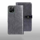 For Huawei nova Y61 4G idewei Crocodile Texture Leather Phone Case(Grey) - 1
