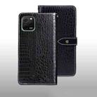 For Huawei nova Y61 4G idewei Crocodile Texture Leather Phone Case(Black) - 1