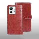 For Infinix Zero Ultra 5G idewei Crocodile Texture Leather Phone Case(Red) - 1