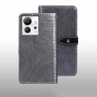 For Infinix Zero Ultra 5G idewei Crocodile Texture Leather Phone Case(Grey) - 1