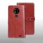 For Oukitel C19 Pro idewei Crocodile Texture Leather Phone Case(Red) - 1