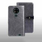 For Oukitel C19 Pro idewei Crocodile Texture Leather Phone Case(Grey) - 1