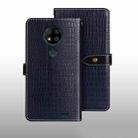 For Oukitel C19 Pro idewei Crocodile Texture Leather Phone Case(Dark Blue) - 1