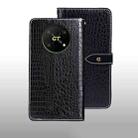 For Honor X40 GT idewei Crocodile Texture Leather Phone Case(Black) - 1