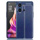 For OPPO Reno9 / Reno9 Pro 5G Litchi Texture Shockproof TPU Phone Case(Blue) - 1