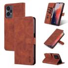 AZNS Skin Feel Calf Texture Flip Leather Phone Case for OPPO K10x 5G / Realme 9 Pro / Realme Q5 / OnePlus Nord CE 2 Lite 5G(Brown) - 1