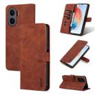 For Honor Play 40 Plus AZNS Skin Feel Calf Texture Flip Leather Phone Case(Brown) - 1