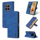 For Huawei Mate 50 / Mate 50E AZNS Skin Feel Calf Texture Flip Leather Phone Case(Blue) - 1