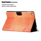 For iPad Air / Air 2 / 9.7 2017 / 9.7 2018 Solid Color Crocodile Texture Leather Smart Tablet Case(Orange) - 4
