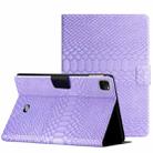 For iPad Pro 11 2020 / 2018 / Air 2020 10.9 Solid Color Crocodile Texture Leather Smart Tablet Case(Purple) - 1