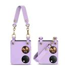 For Huawei P50 Pocket GKK Ultrathin Mini Handbag Protective Phone Case with Wrist Strap(Purple) - 1